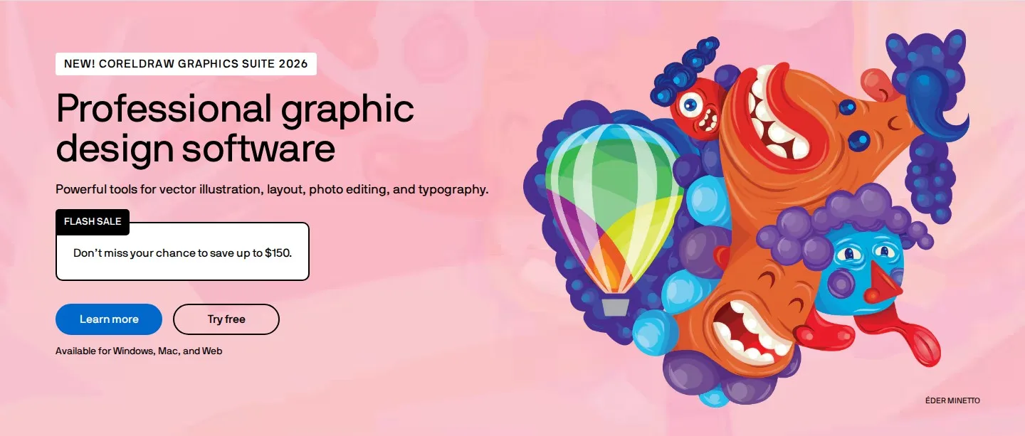 Professional graphic design software