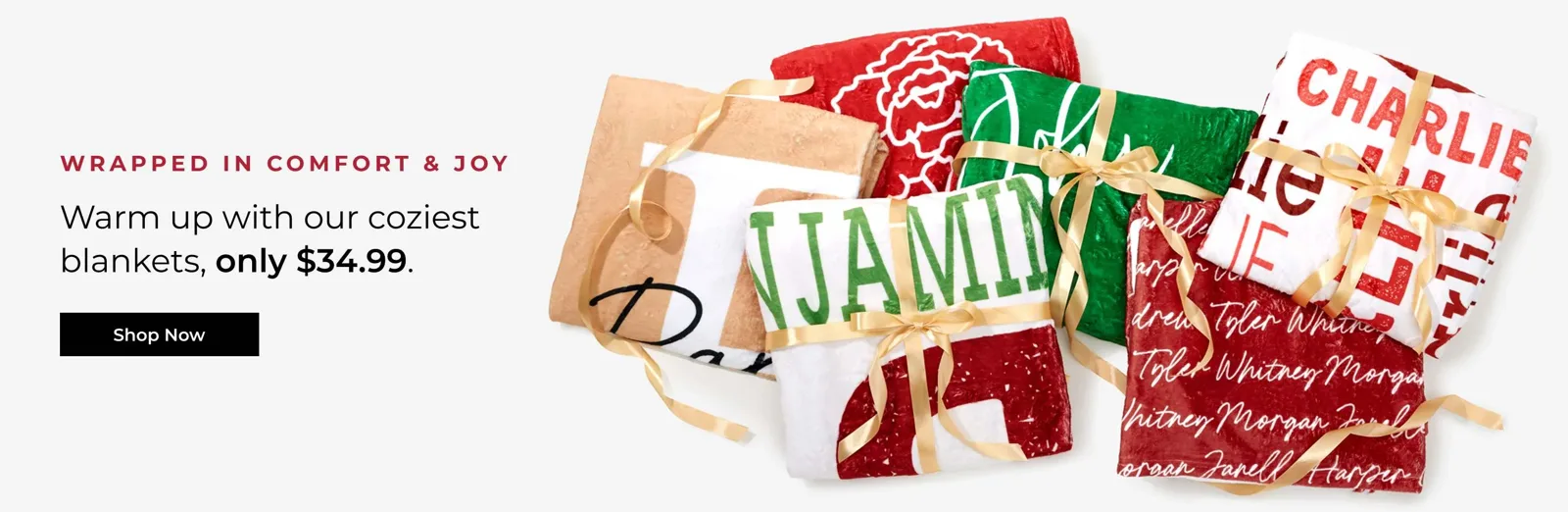 Warm up with our coziest blankets, only $34.99